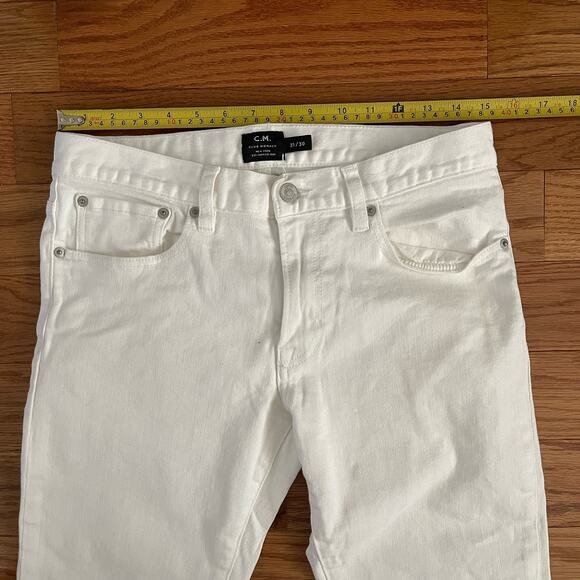 Club Monaco Mid Rise Skinny Jeans Womens 31x30 White Minimalist Coastal Classic - Picture 8 of 10